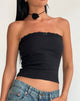 Bild von Ernie Bandeau Rib Top in Schwarz