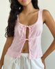 Image of Esau Tie Front Top in Hellrosa Private Slub
