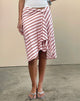 Image of Esmeray Midirock mit Diagonalstreifen Rosa