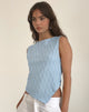 Bild von Etta Vest Top in Crinkle Blue