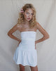 Image of Faelyn Bandeau-Minikleid aus Popeline Weiß