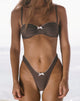 Image of Farida Bikini-Unterteil in Kaffee mit Picot-Besatz