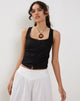 Image of Fawn Top aus Popeline Schwarz