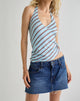 Image of Fayez Slinky Top in Diagonal gestreift Hellblau