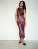 Image of Fayola Bedrucktes Maxikleid in Watercolour Wein
