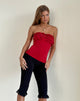 Bild von Fortuna Ruffle Bandeau Top in Slinky Rot