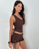 Bild von Shrine Short in Stretch Broderie Braun