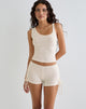 Image of Fukama Ärmelloses Top aus Stretch-Broderie Creme