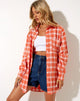 Image of Gane Hemd in Karo Orange Weiß