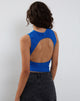 Image of Gelsho Geripptes Tank-Top mit offenem Rücken in Cobalt