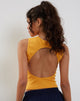 Bild von Gelsho Open Back Tank Top in Faded Orange Rib