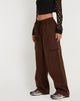 Bild der Geona Wide Leg Cargo Trouser in Braun