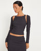 Abbildung von GInny Top in Crinkle Charcoal