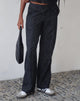 Image of MOTEL X JACQUIE Graba Straight Leg Trouser in Sketchy Stripe Schwarz