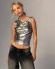 Bild von Hagne Vest Top in Metallic Silber