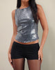 Bild von Hala Vest Top in Shimmer Sequin Charcoal