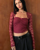 Bild von Hali Spitze Cami Top in Maroon