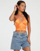 Bild von Haltri Crop Top in Satin Orange