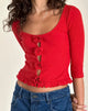 Abbildung von Harpan Rosette Front Top in Rot