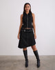 Image of Hayashi Asymmetrischer Midirock aus Denim mit schwarzer Waschung