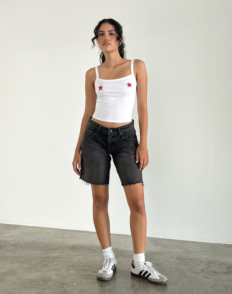 Icah Cami Top in Weiß mit Sternen