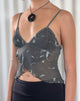 Bild von Cojira Mesh Butterfly Top in floraler Khaki Silhouette