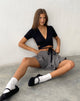 Bild von Tonya Wrap Crop Top in Schwarz