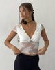 Image of Prili Plunge Top aus Spitze Elfenbein