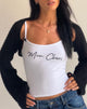 Image of Isa Vest Top in Weiß mit Mon Cheri Stickerei