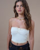 Image of Jachai Rüschen-Detail Bandeau Top in Off White