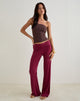 Image of Jacita Low Rise Hose aus Cupro Burgundy