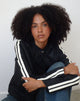 Bild von Jacquie Zip Up Biker Jacke in PU Schwarz