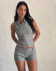 Bild von Janae Vest Top in Stretch Tailoring Grau