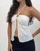 Bild von Janar Neckholder-Top in strukturiertem Elfenbein