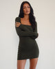 Bild von Janjisu Bodycon Mini Dress in Olive