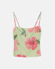 Image of Jefita Cami Top in Aquarell Hibiskus Gelb