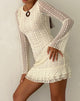 Image of Jeilani Minikleid mit offenem Rücken und Spitze in Creme