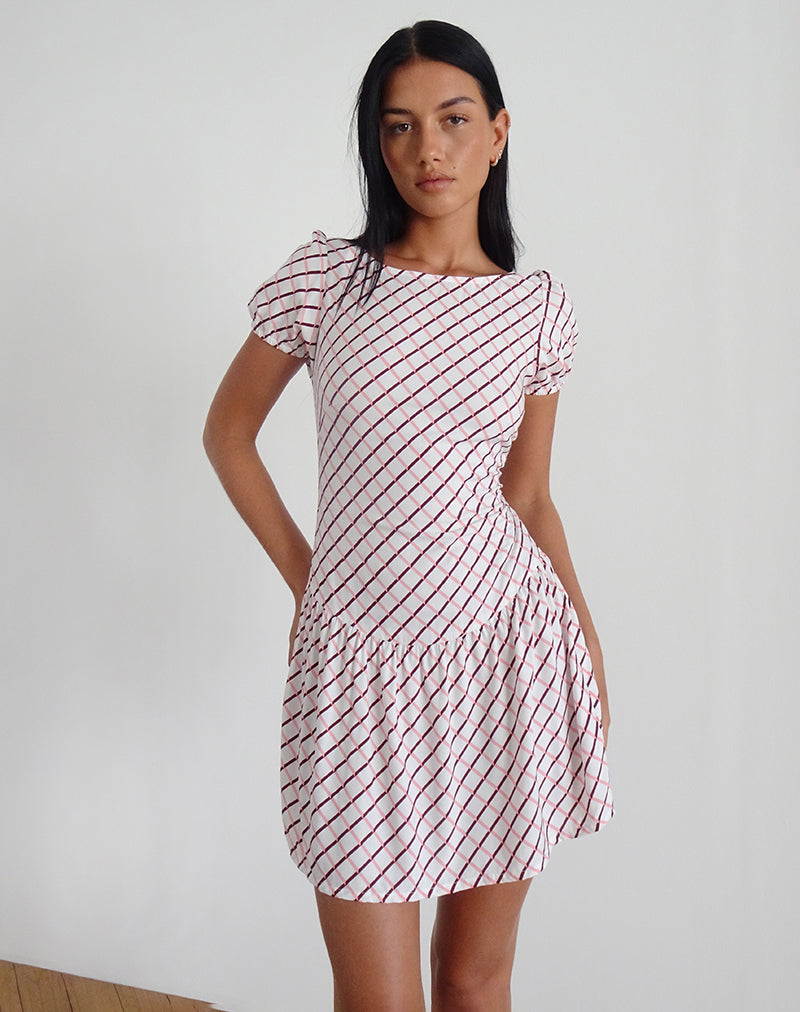 Jemima Minikleid aus geometrischen Kacheln