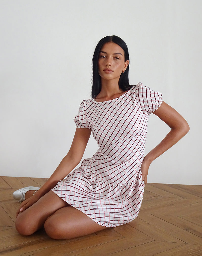 Jemima Minikleid aus geometrischen Kacheln