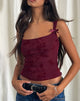 Bild von Jiniso Vest Top in Botanical Flower Flock Maroon