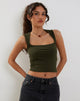 Bild von Jinsu Crop Top aus Lycra Olive
