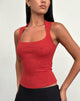 Bild von Jinsu Top aus strukturiertem Stretch Rot