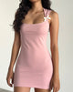 Image of Jinsuni Minikleid in Pink Lady mit elfenbeinfarbenen Schleifen