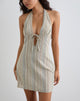 Image of Jioner Minikleid in Gelb gestreift mit Innenfutter