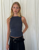 Image of Jiselle Gestricktes Tank-Top in Dunkelgrau (Charcoal)