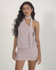 Image of Joanka Kleid mit Krawattenausschnitt aus schimmerndem Lurex Pink