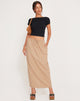 Bild von MOTEL X JACQUIE Joelene Tie Waist Maxi Rock in Light Taupe