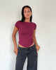Bild von Jojes Jersey Tee in Burgunderrot