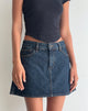 Bild von Mini-Rock in A-Linie aus Denim Indigo
