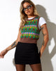 Bild von Joker Vest Top in Knit Fairisle Mix Braun